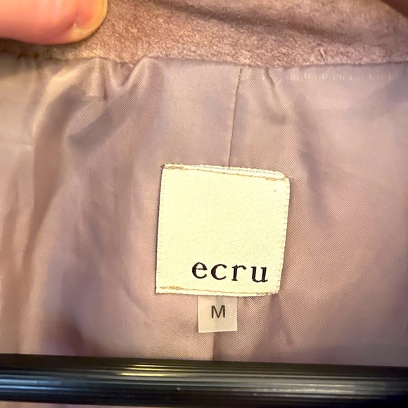 ECRU 100% Leather jacket coat zip super soft M - Picture 2 of 6